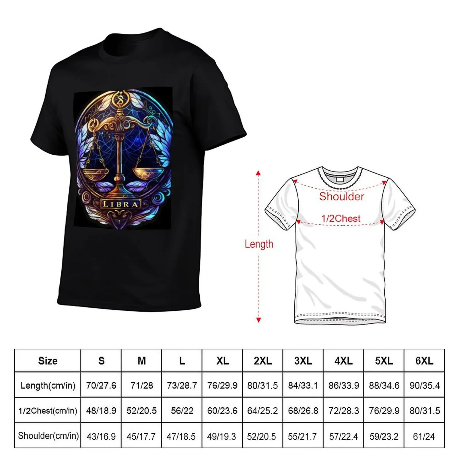 Libra Zodiac sign T-Shirt basketball graphic tees man clothes men clothing