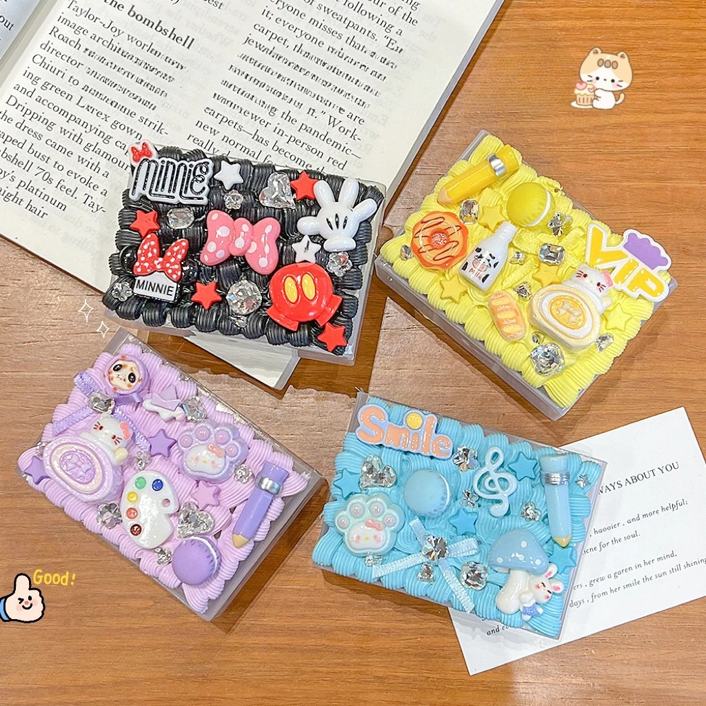 Miniso Cartoon handgemachte DIY Creme Kleber Wandbehang Aufbewahrungsbox Material Tasche Kinder kreative Stifthalter