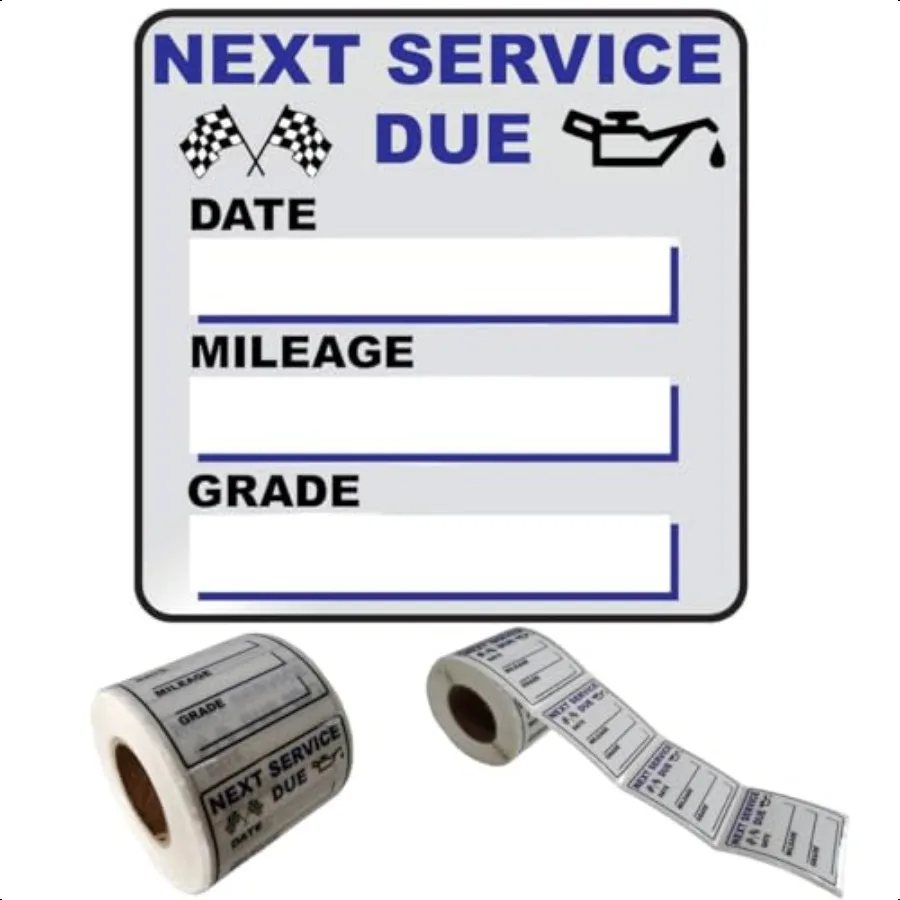 

Наклейки для замены масла, 300 шт., 2 x 2 дюйма, прозрачные наклейки на окна для замены масла для транспортных средств, съемный винил на лобовое стекло, следующий сервис