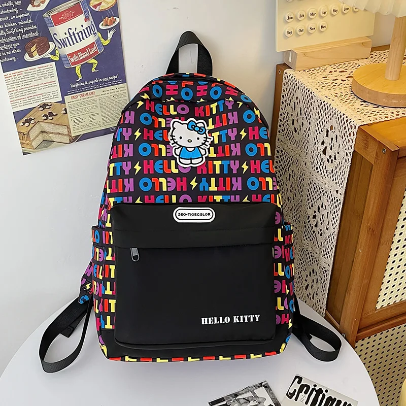 Famous school Hello Kitty school bag cute cartoon junior student backpack lightweight travel campus multifunctional women's back