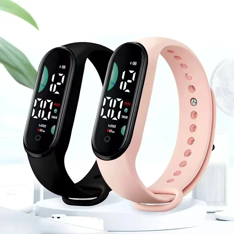 2025 New Sports Watch Fashion Electronic LED Digital Wristwatch for Women Casual Simple Silicone Touch Waterproof Bracelet Clock