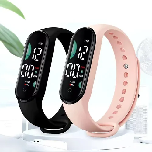 2025 nuevo reloj deportivo, reloj de pulsera Digital LED electrónico a la moda para mujer, reloj de pulsera impermeable táctil de silicona Simple informal
