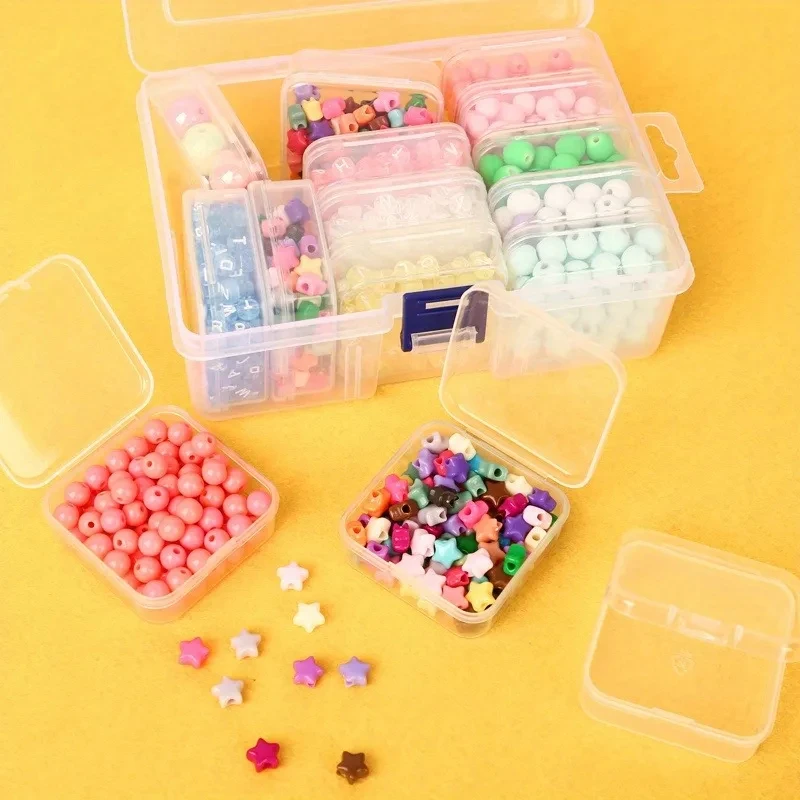 Transparente Kunststoff-Aufbewahrungsbox mit Fächern, Multifunktionale Schmuck-, Perlen- und Kleinteile-Organizer-Box für Bastelarbeiten, Hardware, Pillen, Samen – Detail 4