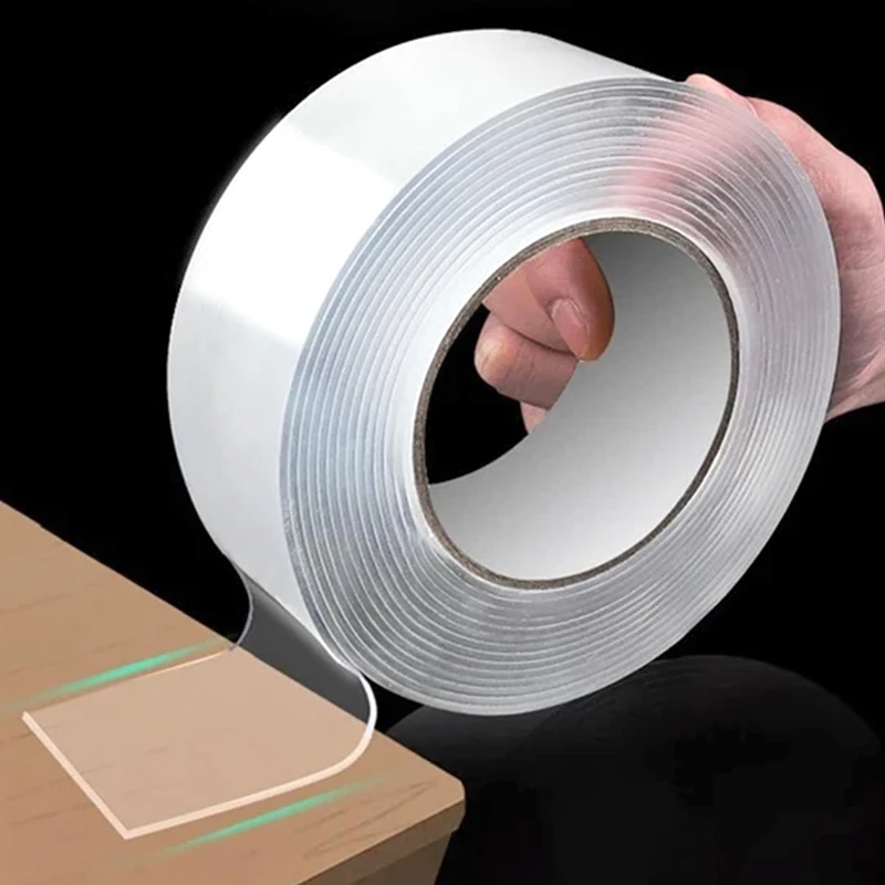 Nano Double Sided Tape Heavy Duty Transparent Adhesive Strip Strong Sticky Sealer Multipurpose Reusable Waterproof Mounting Tape