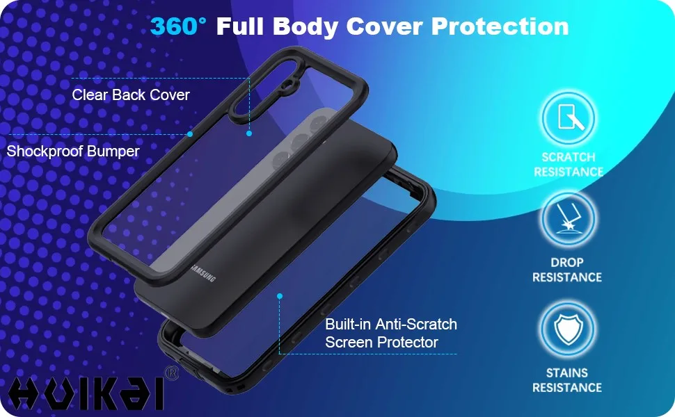 IP68 Wasserdichte Hülle für Samsung Galaxy A56 A35 A15 A17 A55 S25 FE S26 Ultra S24 Stoßfeste Zertifizierte Vollschutz-Schutzhülle – Detail 5