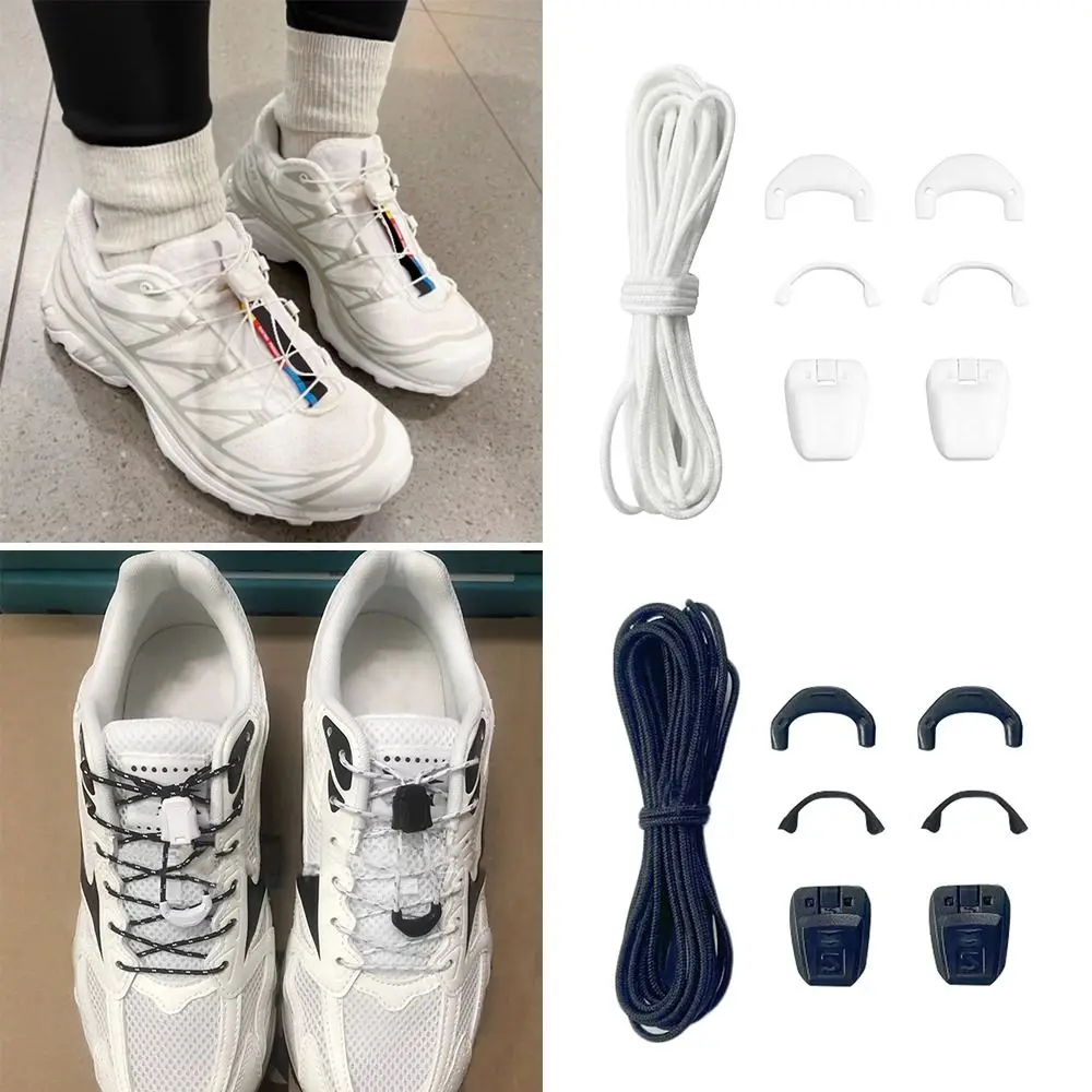 Soft Fabric Quick lace Kit Colorful Casual No tie Shoe laces No tie Bootlaces Sneakers