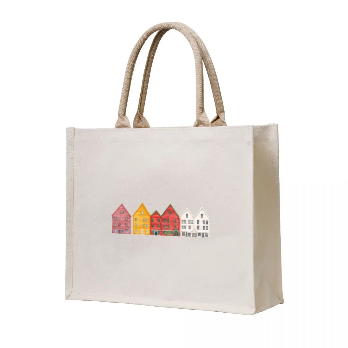 

Bryggen, Bergen - Watercolour Tote Bag bags woman 2025 Custom bag Reusable bags Shopper