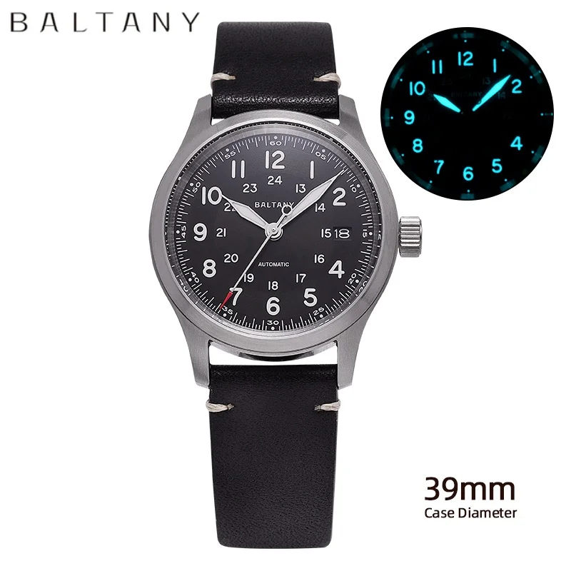 Baltany Military Luxury Automatic Mechanical Men\'s Watch S2049 Nh35 Sapphire Crystal Homage Waterproof 10Bar Luminous Wristwatch