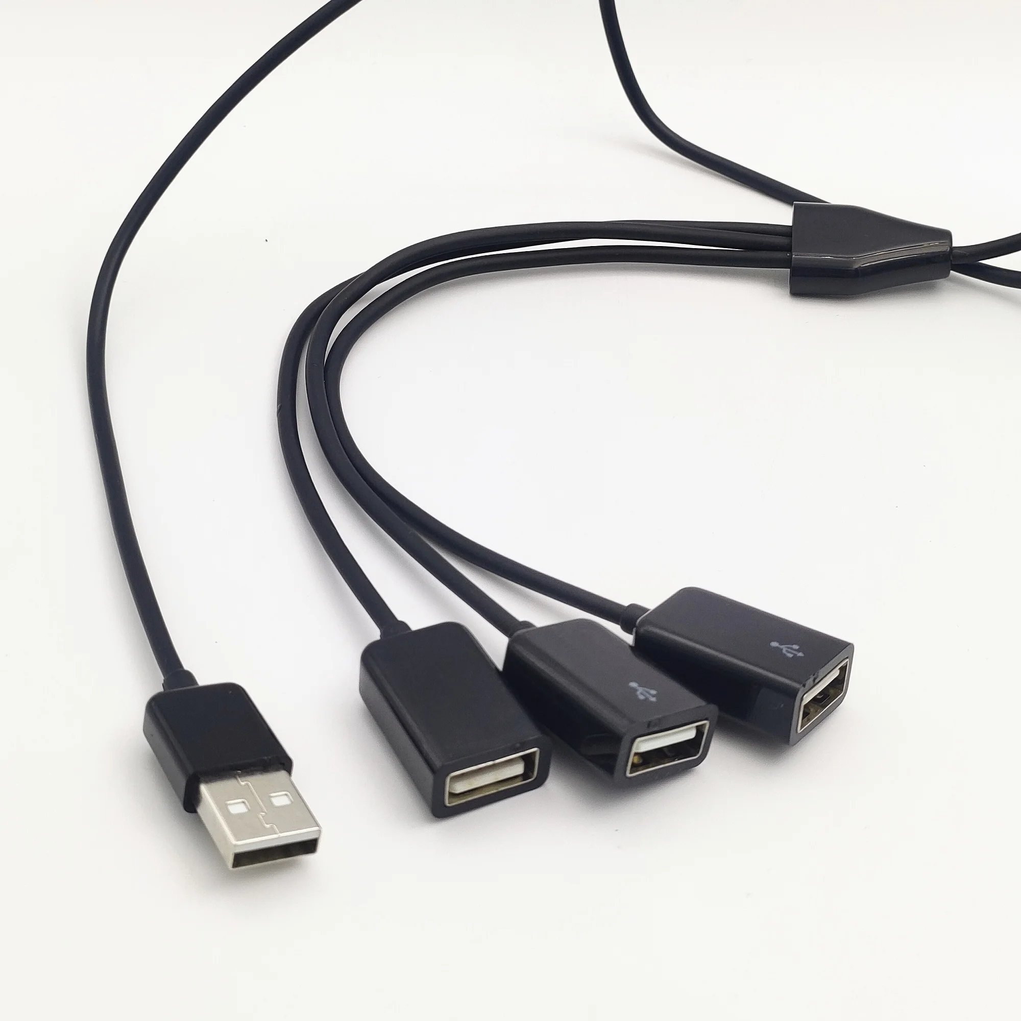 1m 3ft usb divisor y cabo, 3 em 1 usb 2.0 um macho para 3 usb fêmea jack cabo de carregamento multi portas usb