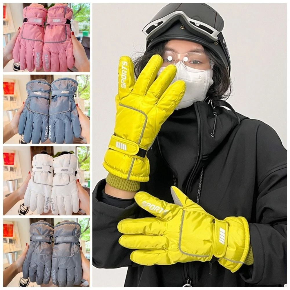 Simple Multifunction Winter Ski Gloves Waterproof Keep Warm Men Mittens Full Finger Touch Screen Driving Gloves Autumn