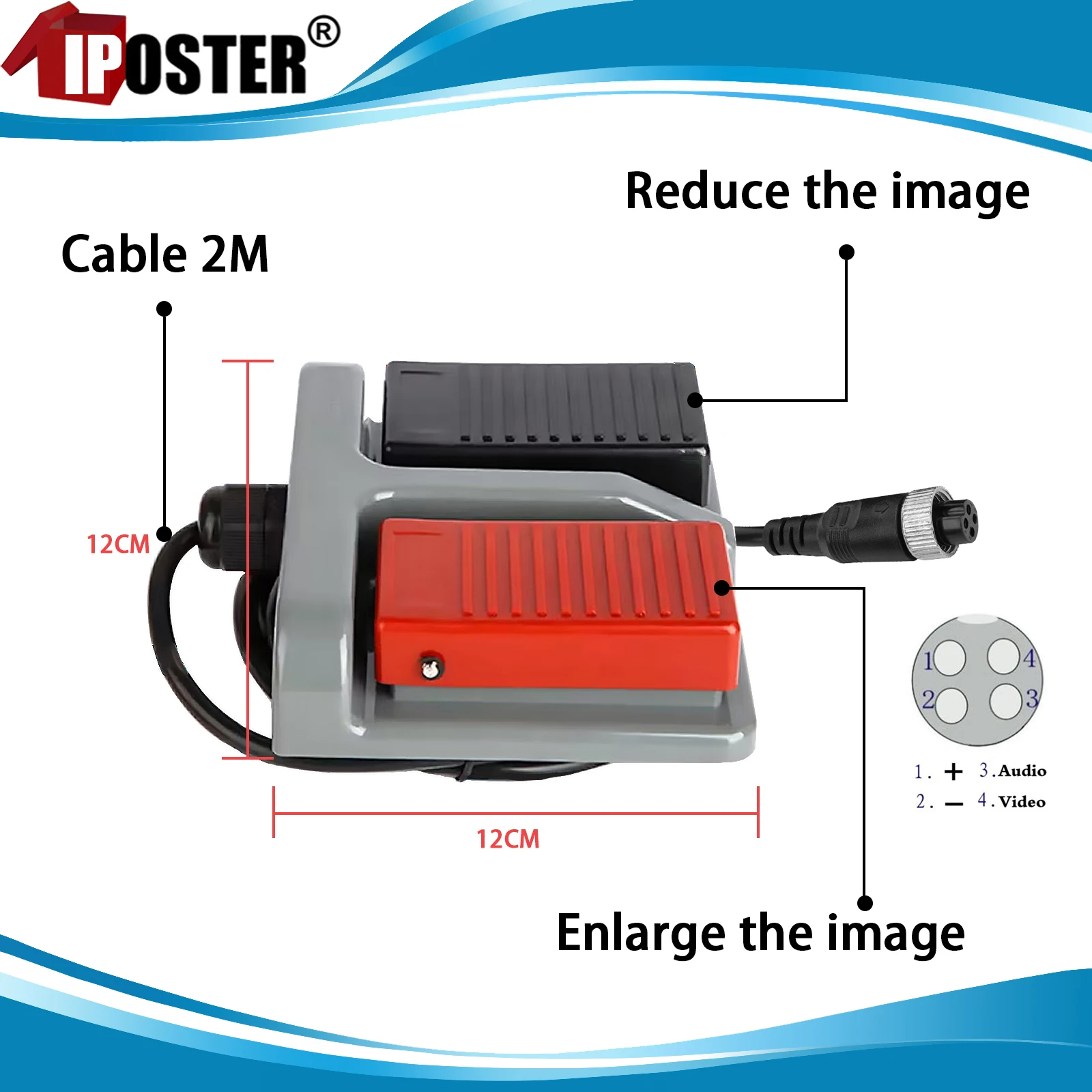 iPoster Separate Accessory Foot Control Pad Zoom + / - Panel Only suitable for our iPoster Wireless tower crane system