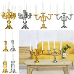 1:12 Scale Dollhouse Candle Holder Miniature Candlestick Doll Accessories Playing House Scene Model Photo Props Kidds Toy Gift