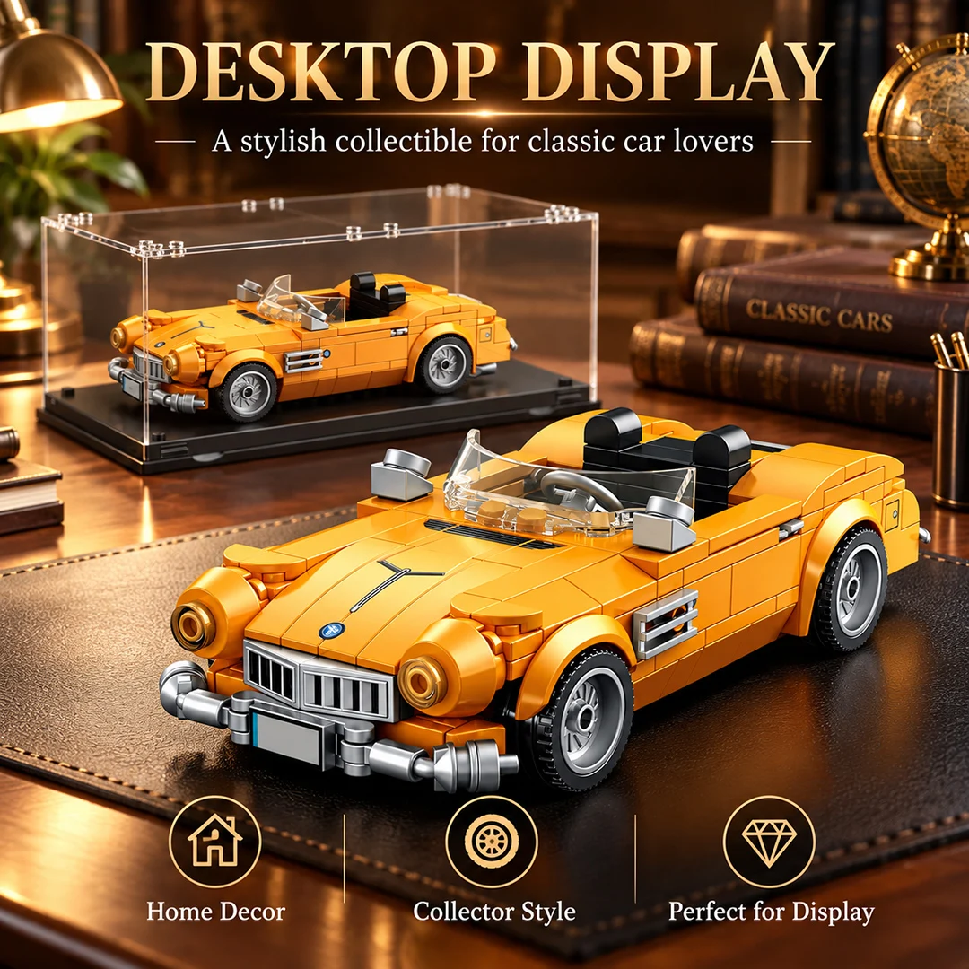 Car Building Blocks Toys Model Compatible Others Bricks Sets With Transparent Display Box Desk Ornament Gifts 313PCS