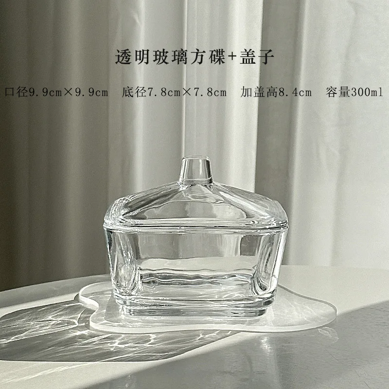 

1pcs Elegant Glass Coffee Sugar Cube Jar Airtight Sealed Freshness Easy Access Decorative Kitchen Canister For Office Home Sugar