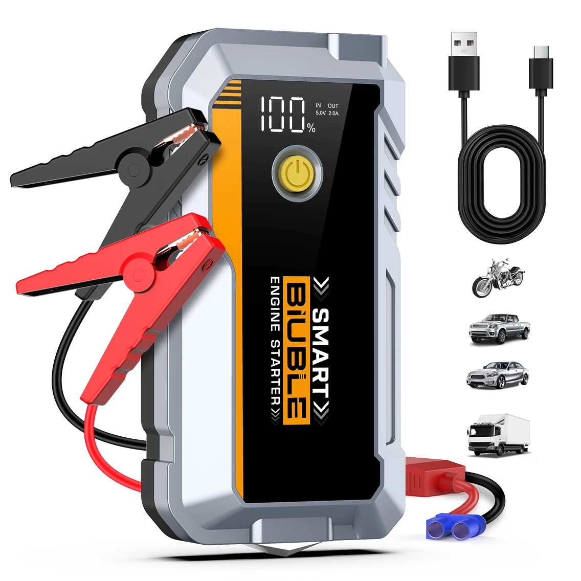 

Car Battery Jump Starter BIUBLE 4500A Jump Starter Battery Pack for Up to 10.0L Gas & 8.0L Diesel Engines with Flashlight