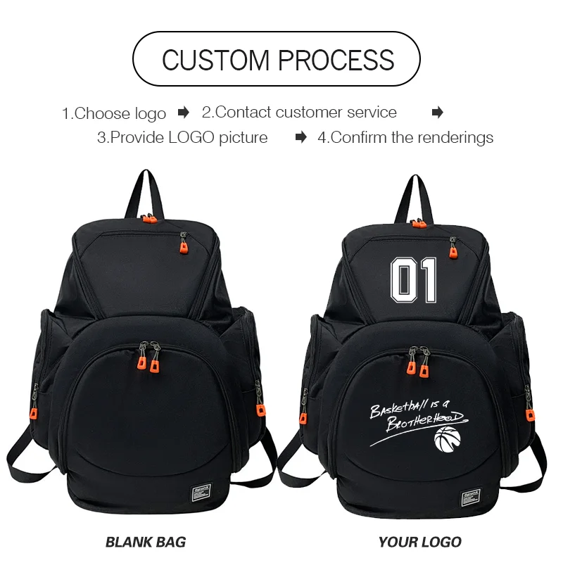 Basketball Backpack For Men print logo Football Storage Bag Training Backpack personalitity customization Sports bag DIY Number