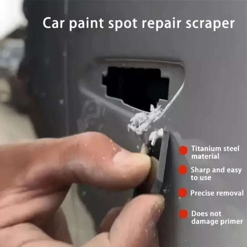 For Auto Polishing Prep Car Paint Repair Scraper & Flow Stripper Set Scratch-Free Tool Remove Paint Particles Runs & Drips