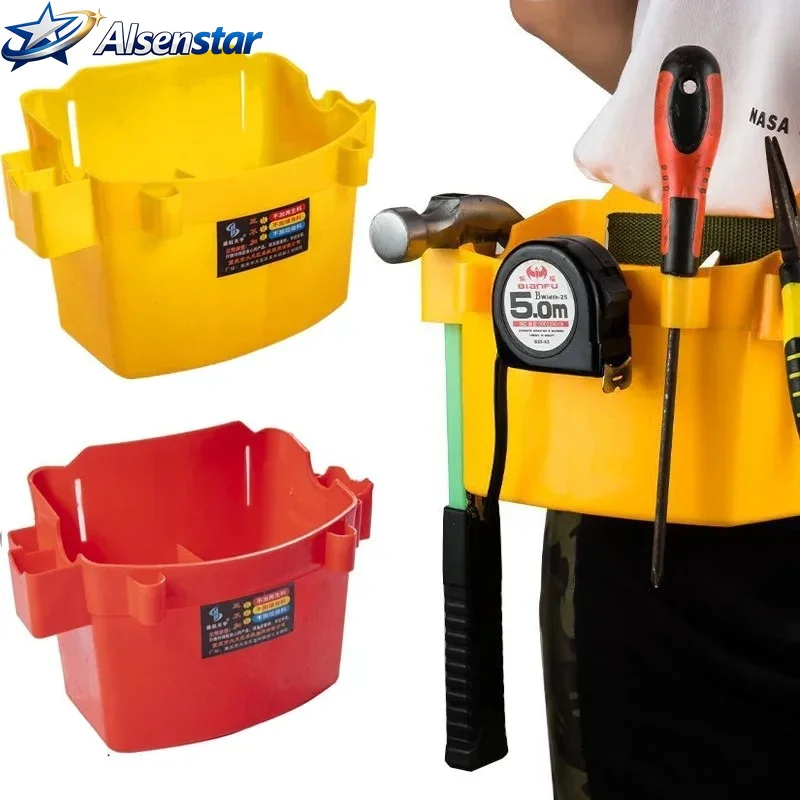 Hardware Woodworking Waist Box Double Grid Toolbox Multi functional Plastic Storage Box Waist Box Screw Hammer Pliers