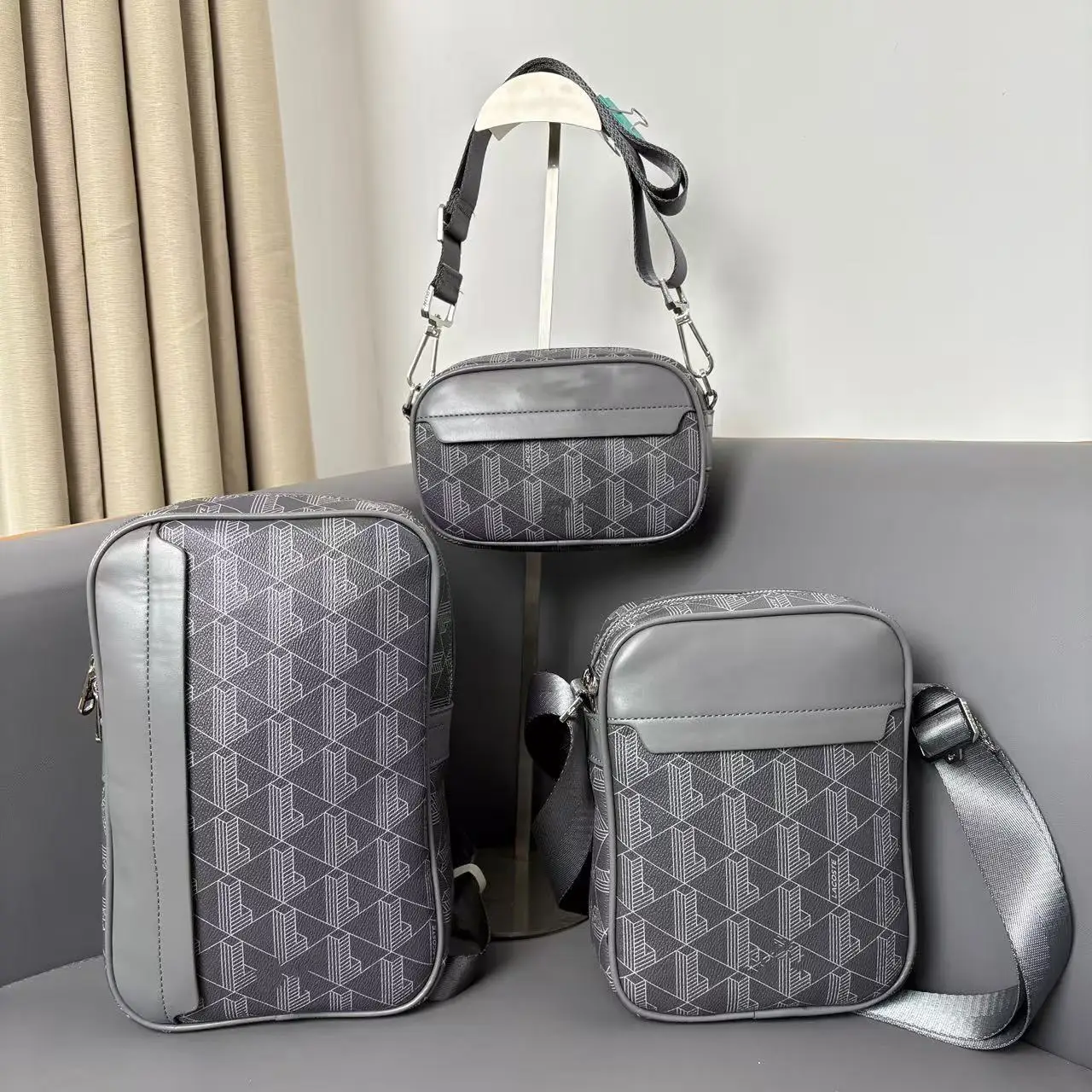 Мужская сумка на одно плечо из искусственной кожи с ретро-принтом, повседневная модная сумка через плечо, горизонтальная модная мужская мобильная сумка для хранения в уличном стиле