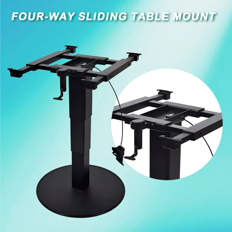 

Heavy Duty Pneumatic Adjustable Table Leg Lift RV Table Pedestal Telescopic Table Leg Aluminum Alloy Base for Campervan Marine