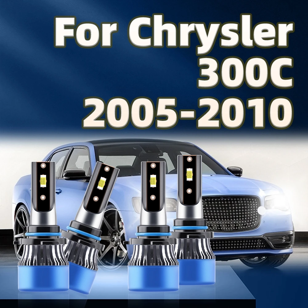 

4Pcs LED 30000LM HB3 9005 HB4 9006 Car Headlight 6000K Lamp For Chrysler 300C 2005 2006 2007 2008 2009 2010