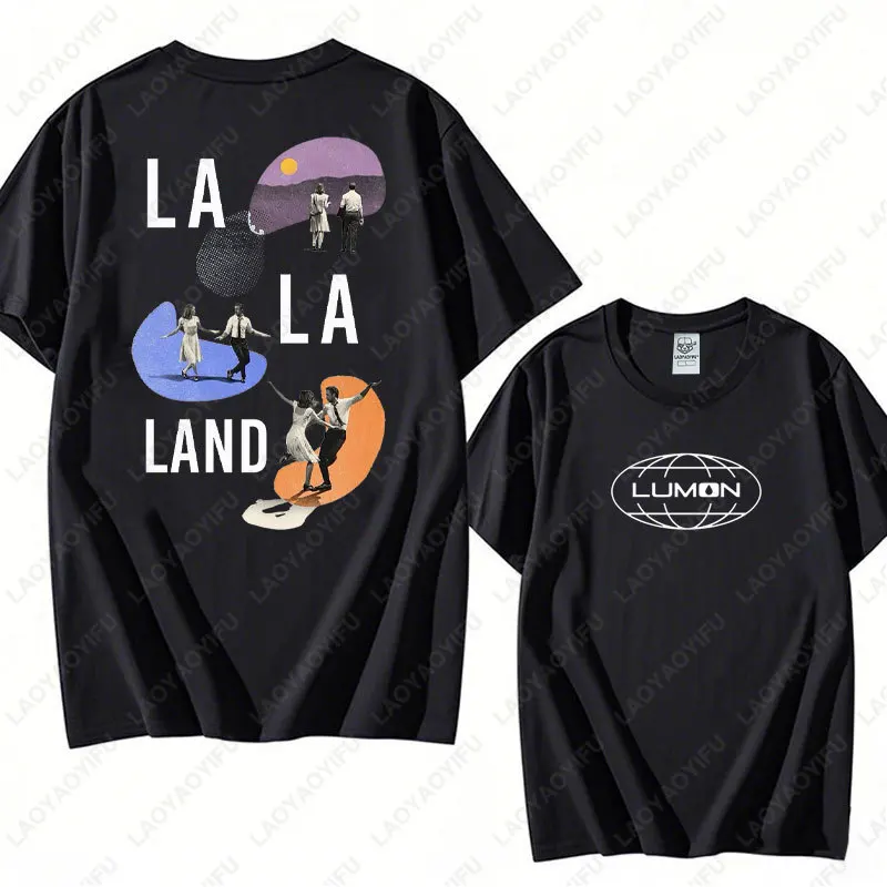 العصرية قطع الموسم 2 الرجال تي شيرت لومون قطع القطن تيز ريترو Harajuku الشارع الشهير للجنسين الوجهين المطبوعة Camisetas