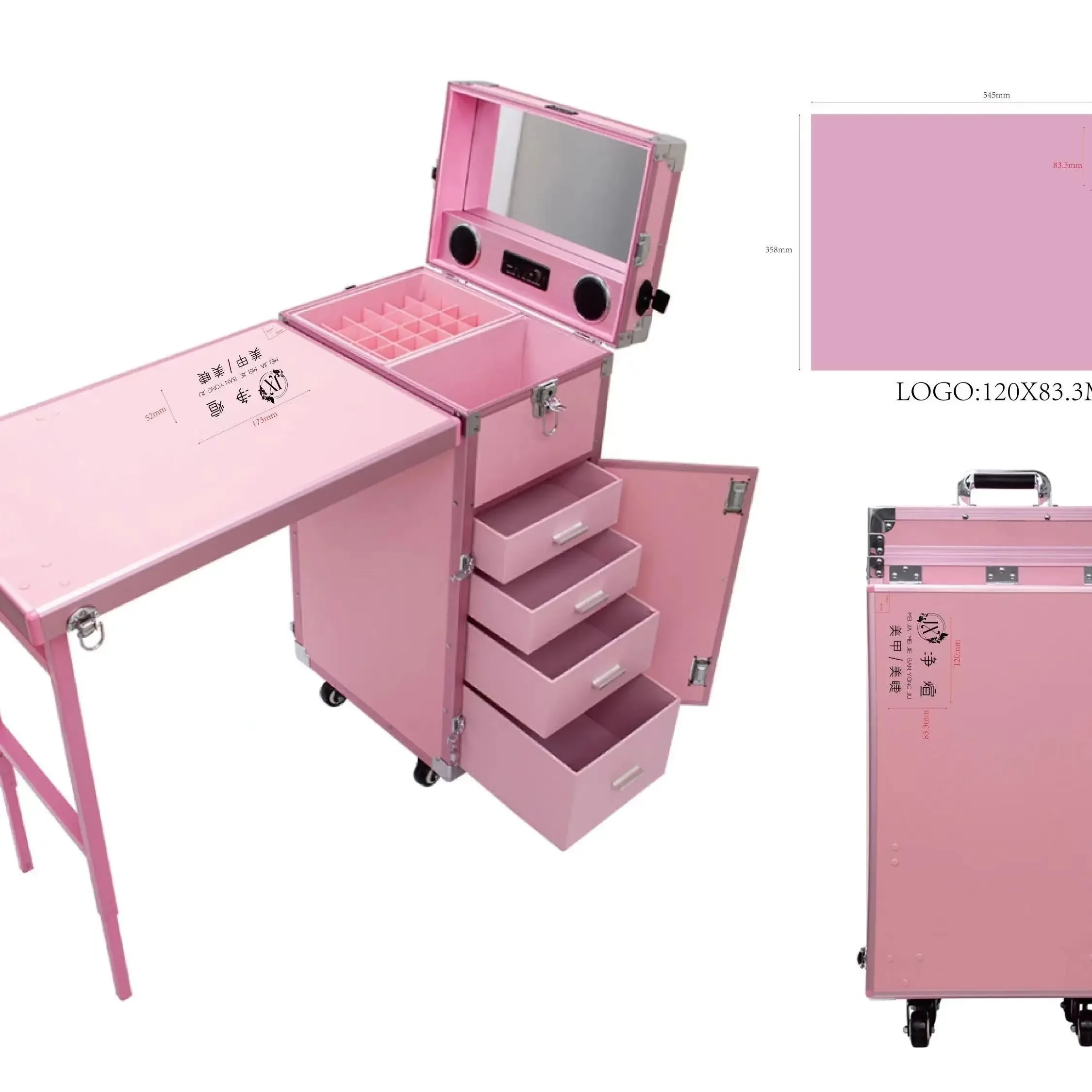 portable beauty salon furniture desk manicure table and chair set nail tech art table