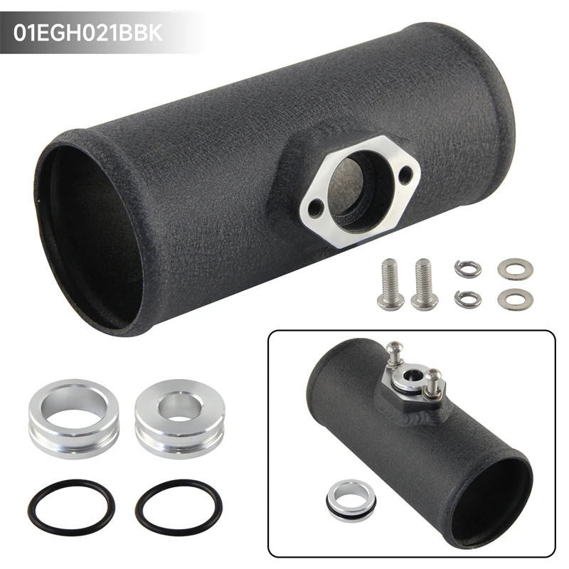 Aluminiowy adapter kołnierza 2,5 "63 mm do Volkswage VW Jetta Golf Beetle A4 MK4 1.8T silnik 98-05 czujnik mapy kołnierz czarny/srebrny