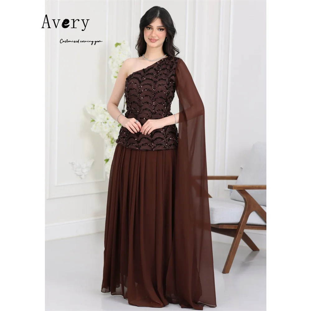 

Коричневые блестящие вечерние платья трапециевидной формы Avery по индивидуальному заказу, женские элегантные вечерние платья, 2021, женское роскошное вечернее платье, женское