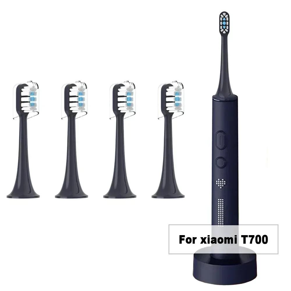 샤오미 미지아 T700 용 음파 전동 칫솔 헤드, 3D 구강 미백, 고밀도 교체 칫솔 헤드, 4 개