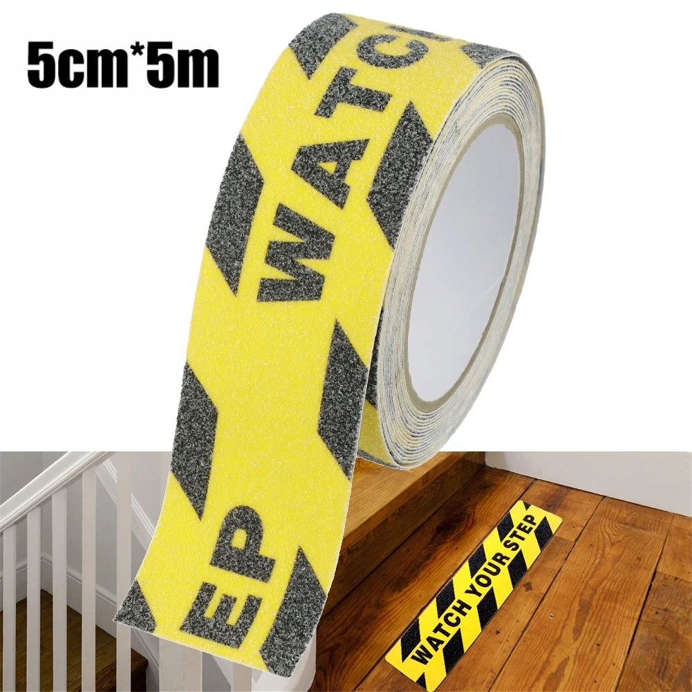 1Roll Anti-slip Tape 5Mx5cm PVC Stairs And Steps Strong Ground Grinding Tape Outdoor Indoor Factories Bathroom Safety Tapes