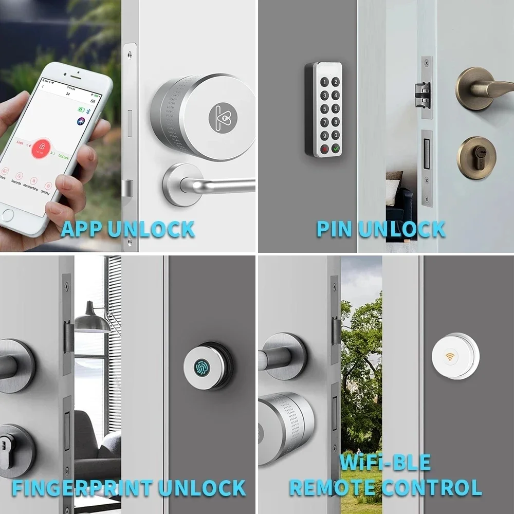 TTLOCK Wehere M521 Smart Door Lock Electronic Lock Stronger Motor Fingerprint Lock For Door 50-100mmThickess Remote Control