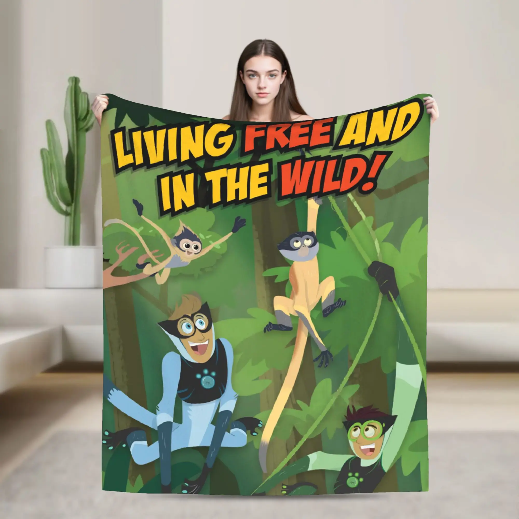 Wild Kratts Cartoon Blanket Multiple Sizes Super Soft Cozy  Throw Blankets for Sofa Couch and Bed