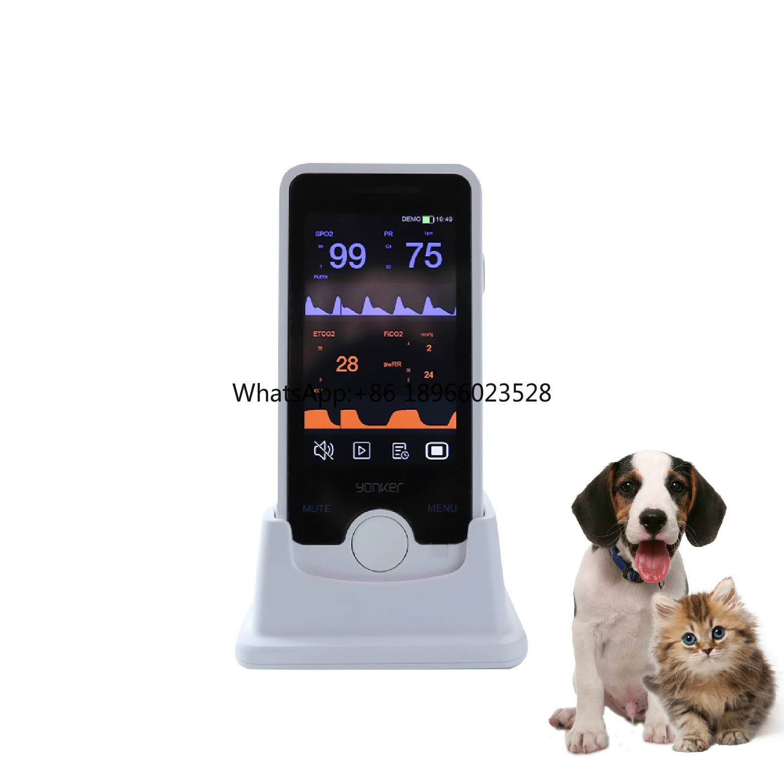 

Veterinary Clinic Instrument Portable Animal Veterinary Use Blood Oxygen Rechargeable Handheld Pulse Oximeter