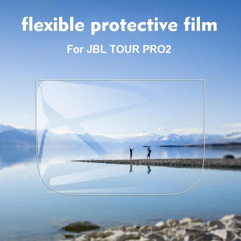 Para tour pro 2 fones de ouvido bluetooth inteligente tela lcd película protetora tpu película protetora à base de água