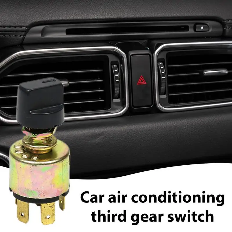 Air Conditioning 3 Speed Knob Rotatable 3 Speed Knob Switch For Car Heater High Temperature Resistant Iron Knob Switch For Large