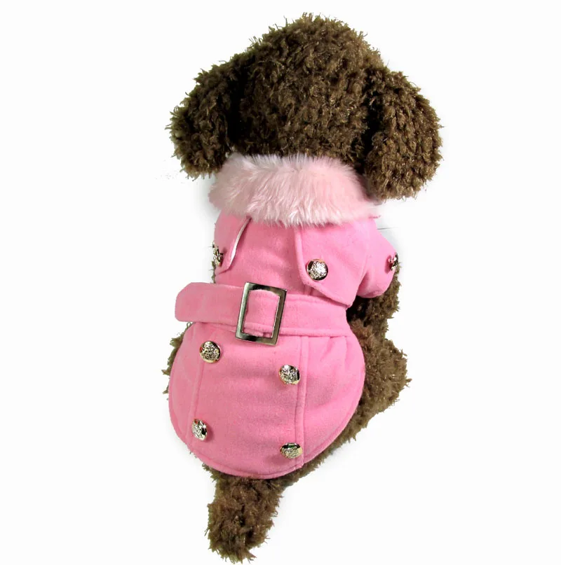 Winter Warm Dog Clothes Pet Dog Woolen Coat Cute Dog Sweater Cat Jacket Autumn Pet Clothing Puppy Apparel