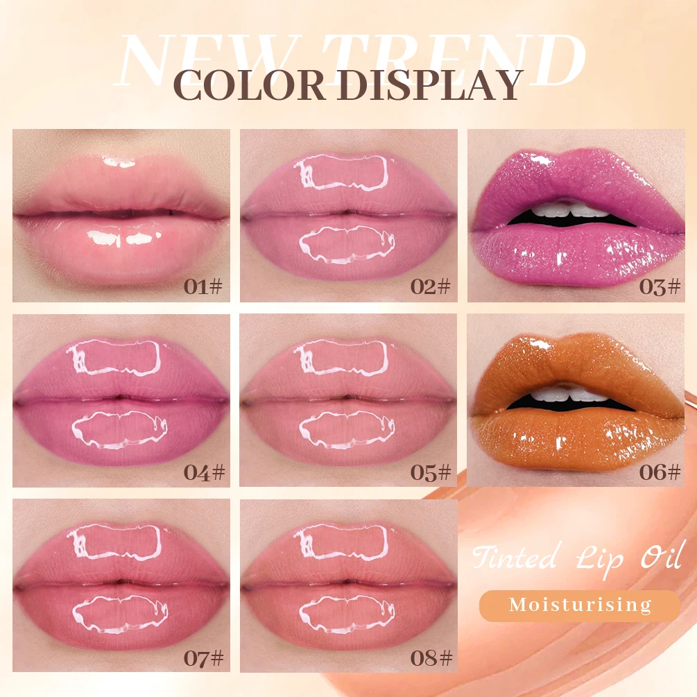 Qibest Tint Lip gloss feuchtigkeit spendendes Lippen öl sexy Plump ing Gloss Lippen Lippenstift Mode Kristall Gelee Make-up Lippen pflege Make-up-Tools