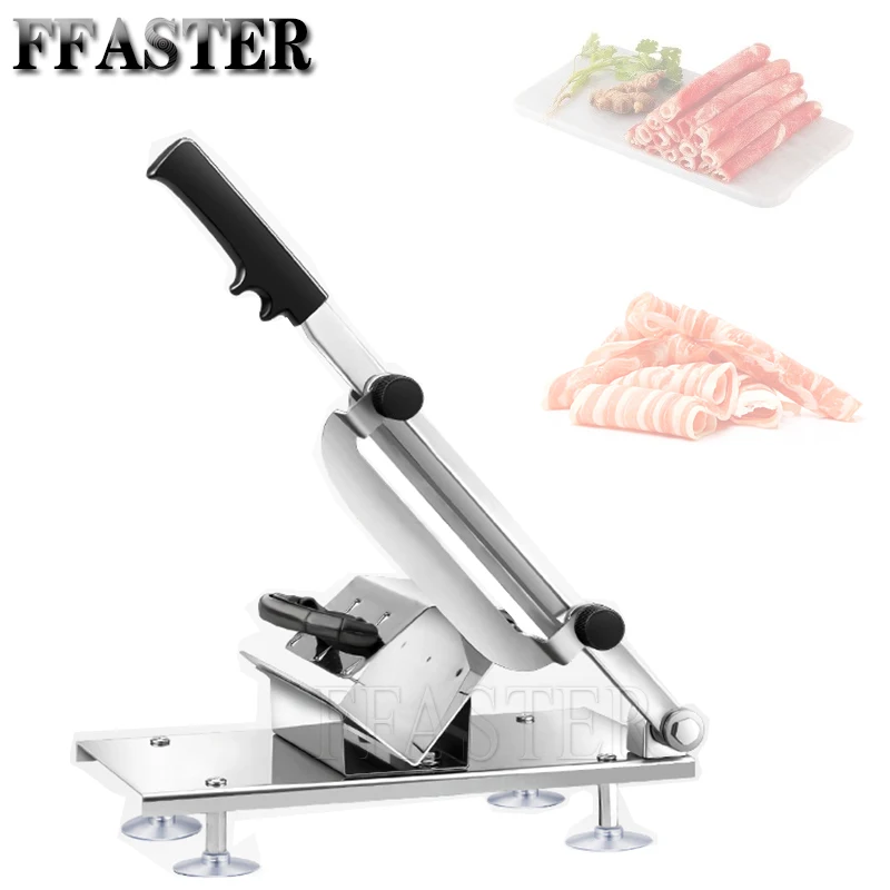 

Kitchen Tools Meat Slicing Machine Alloy+Stainless Steel Household Manual Thickness Adjustable Meat and Vegetables Slicer Gadget