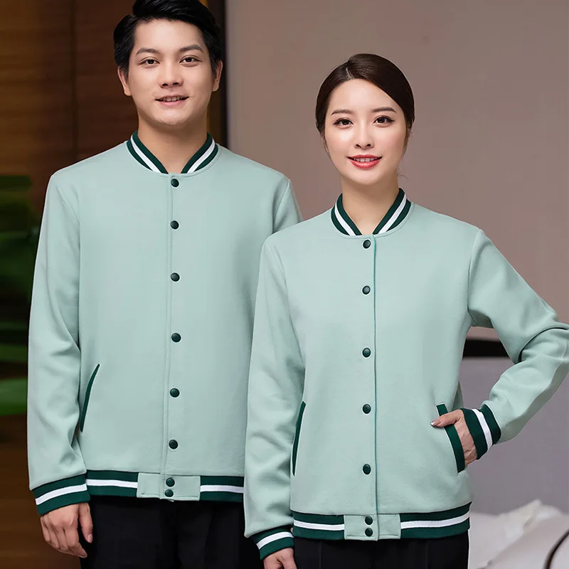 

Комплект спецодежды для уборщиков: женская толстовка с длинным рукавом для осени и зимы, больших размеров, для персонала отелей, больниц, уборочных служб, комплект для уборщиц.