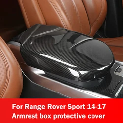 For RANGE ROVER SPORT 2014-2017，2018-2022 ABS Black Carbon fiber Armrest Box Upper Outer Lid Sheath Shell