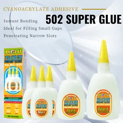 BIGLU 502 Cyanoacrylate Super Glue Strong Instant Adhesive for PVC ABS Plastics Leather Rubber Wood Metal 15g/35g