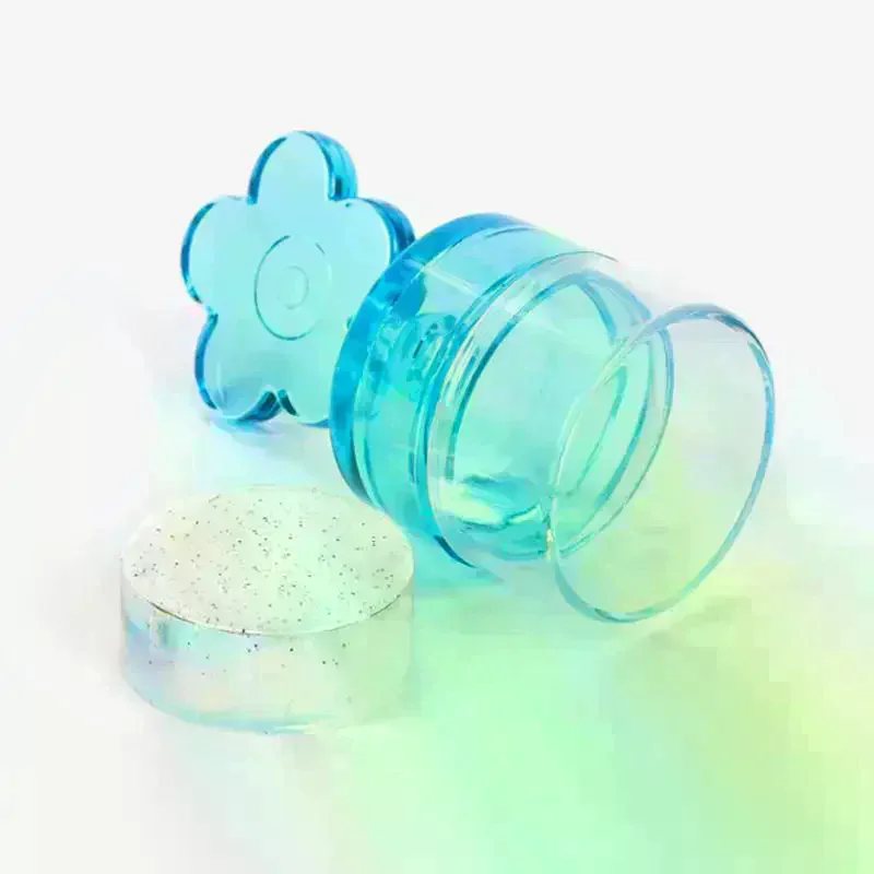 1 set bloemvorm nagel stamper doorzichtige siliconen kop manicure schraper overdracht sjablonen afdrukken kits nail art stempelplaten