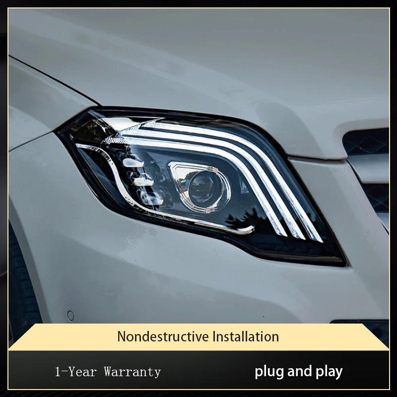 

Стайлинг автомобиля для Mercedes Benz GLK GLK200 GLK260 GLK300 2008-2015 передняя лампа DRL фара светодиодная лампа проектор объектив авто