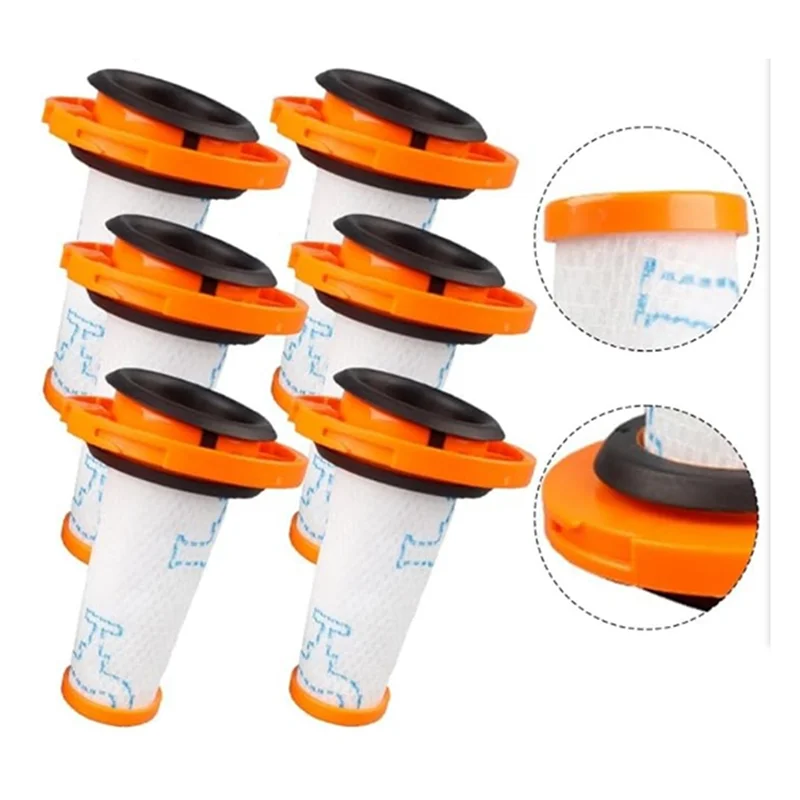 ABVI-6 peças pré-filtros para rowenta X-FORCE flex 9.60 aspirador de pó sem fio lavável reutilizável acessórios de reposição de longa duração
