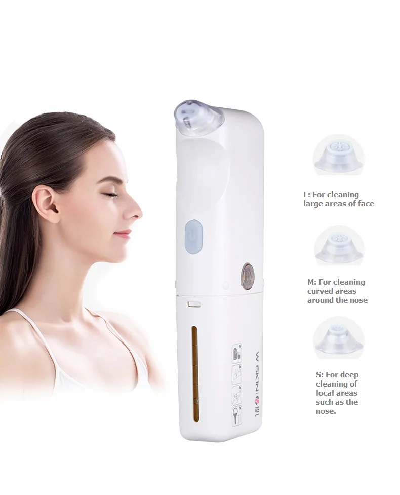 Neues Design, 25 ml, wiederaufladbar, 3 Köpfe, Akneentfernung, Tiefenreinigung, Mitesser-Entferner für den Heimgebrauch