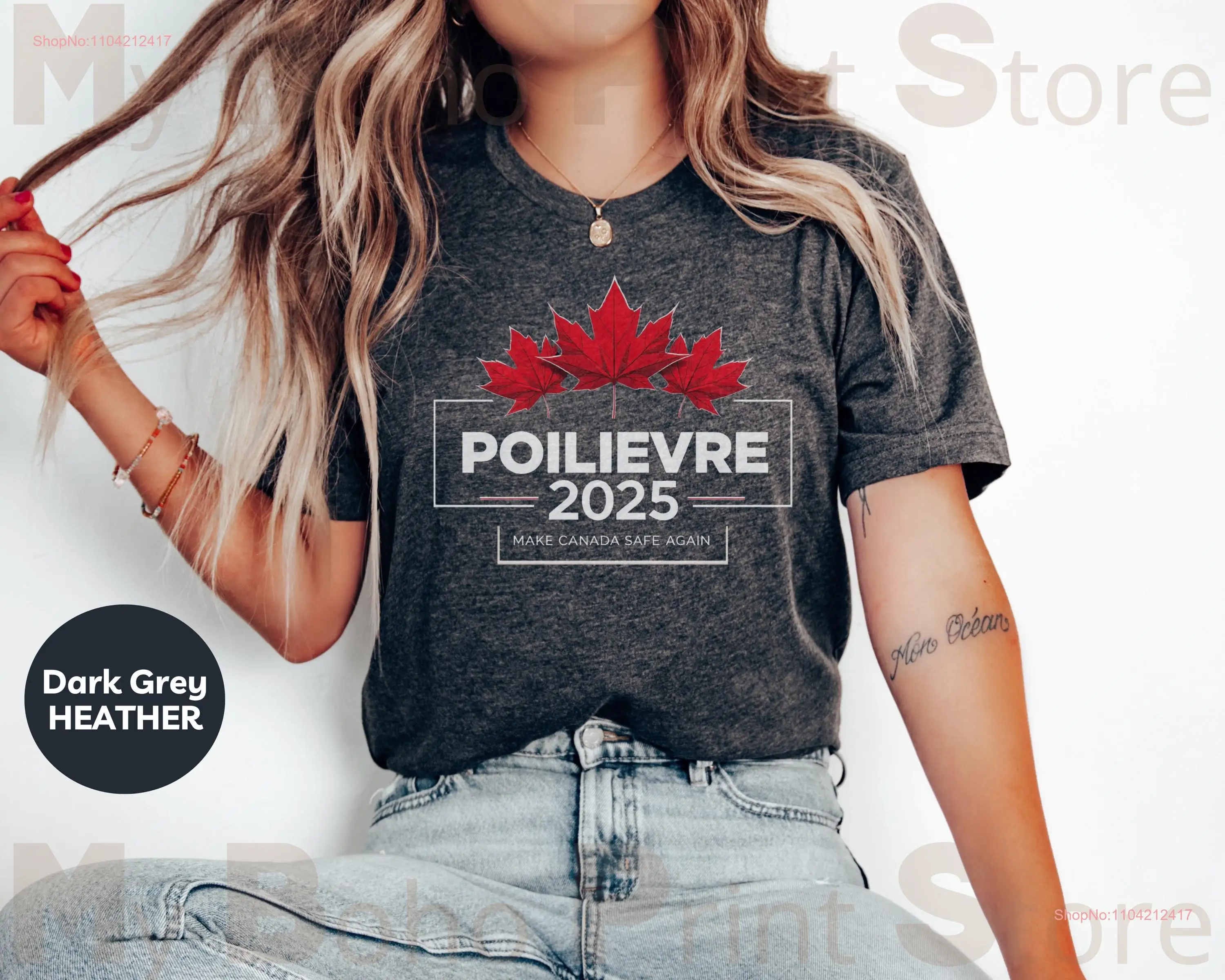 Make Canada Safe Again T Shirt Poilievre 2025 MCGA Election Pro Pierre Conservative Canadian  long or short sleeves