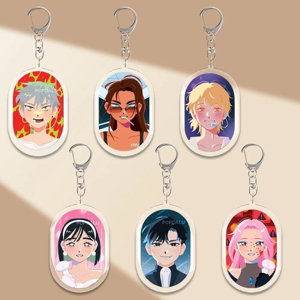 

For Alienstage Luka Lvan Till Mizi Hyuna Sua Anime Peripherals Acrylic Keychain Custom Cartoons Backpack Pendant Gift Ornament