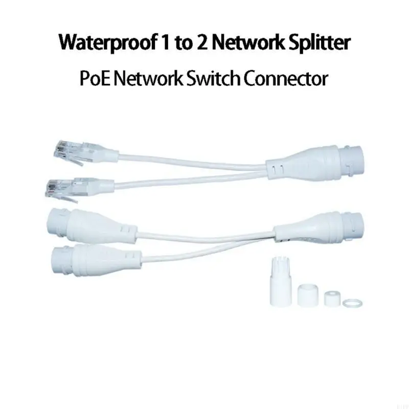 E1PF Outdoor Poe Splitter 2 in 1 Connettore networking POE Splitter per monitor networking