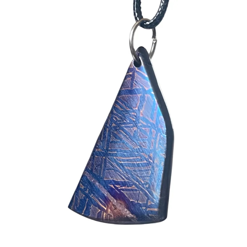 18.9g Muonionalusta meteorite pendant Natural iron meteorite pendant Meteorite slice Collection -LK232